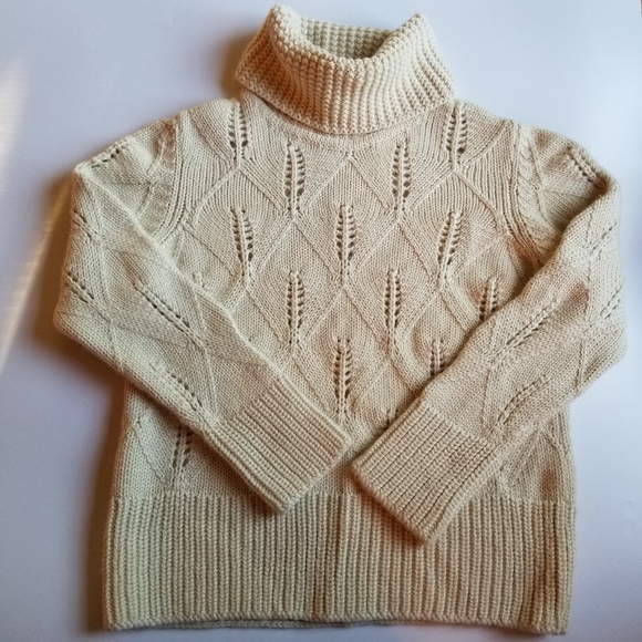 MIRA FLORES Designs Baby Alpaca Sweater, beige XS - Picture 1 of 10